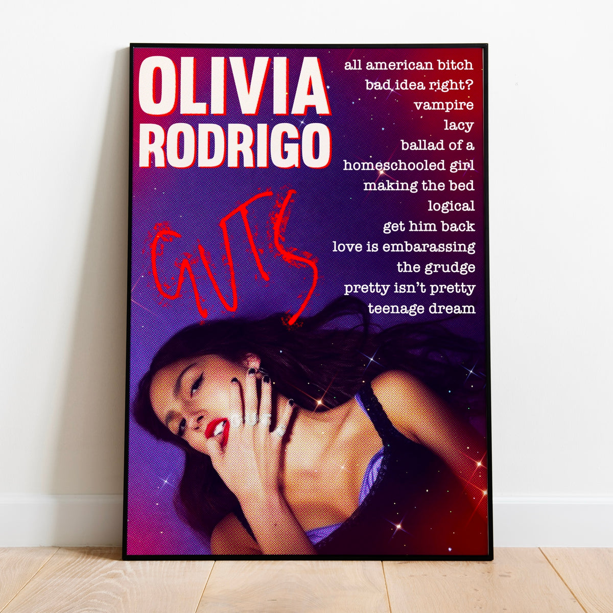 Olivia Rodrigo | GUTS album poster – Postered