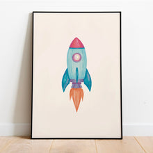 Load image into Gallery viewer, Illustrated Rocket | Art Prints
