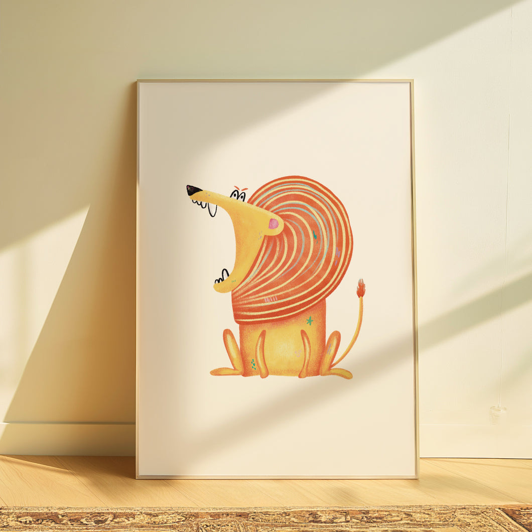 Illustrated Lion | Art Print