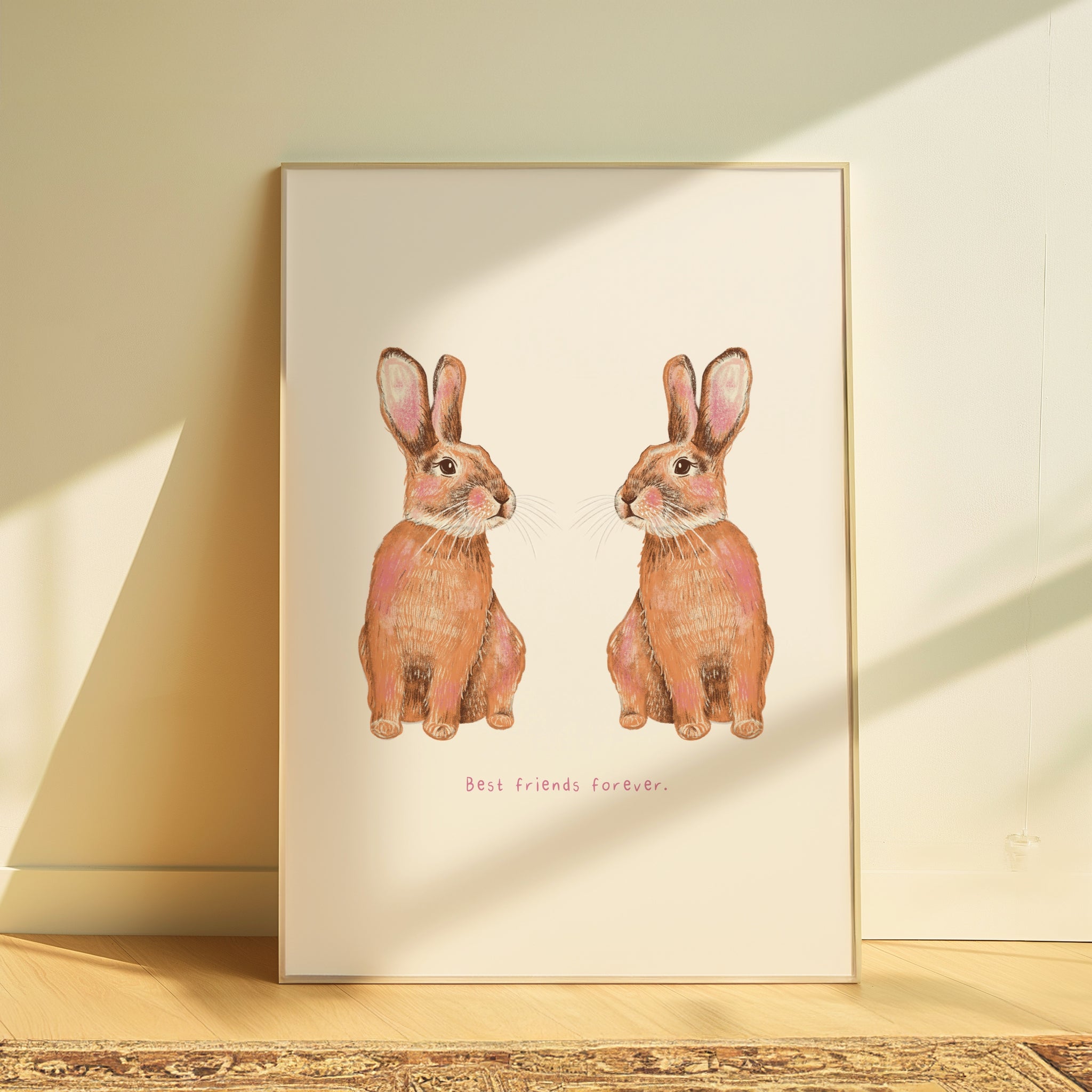 Friend Rabbit Art Rabbit Friends | Art Print – Postered