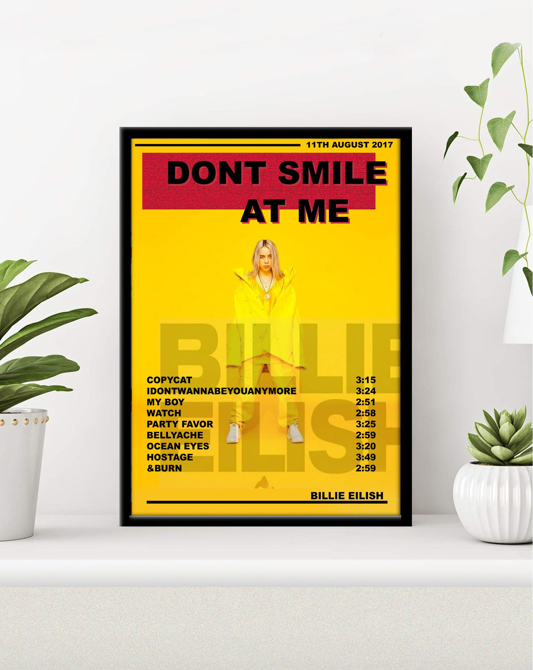 billie eilish dont smile at me music poster