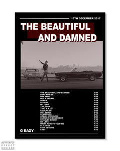 G Eazy Beautiful And Damned Premium Music Poster