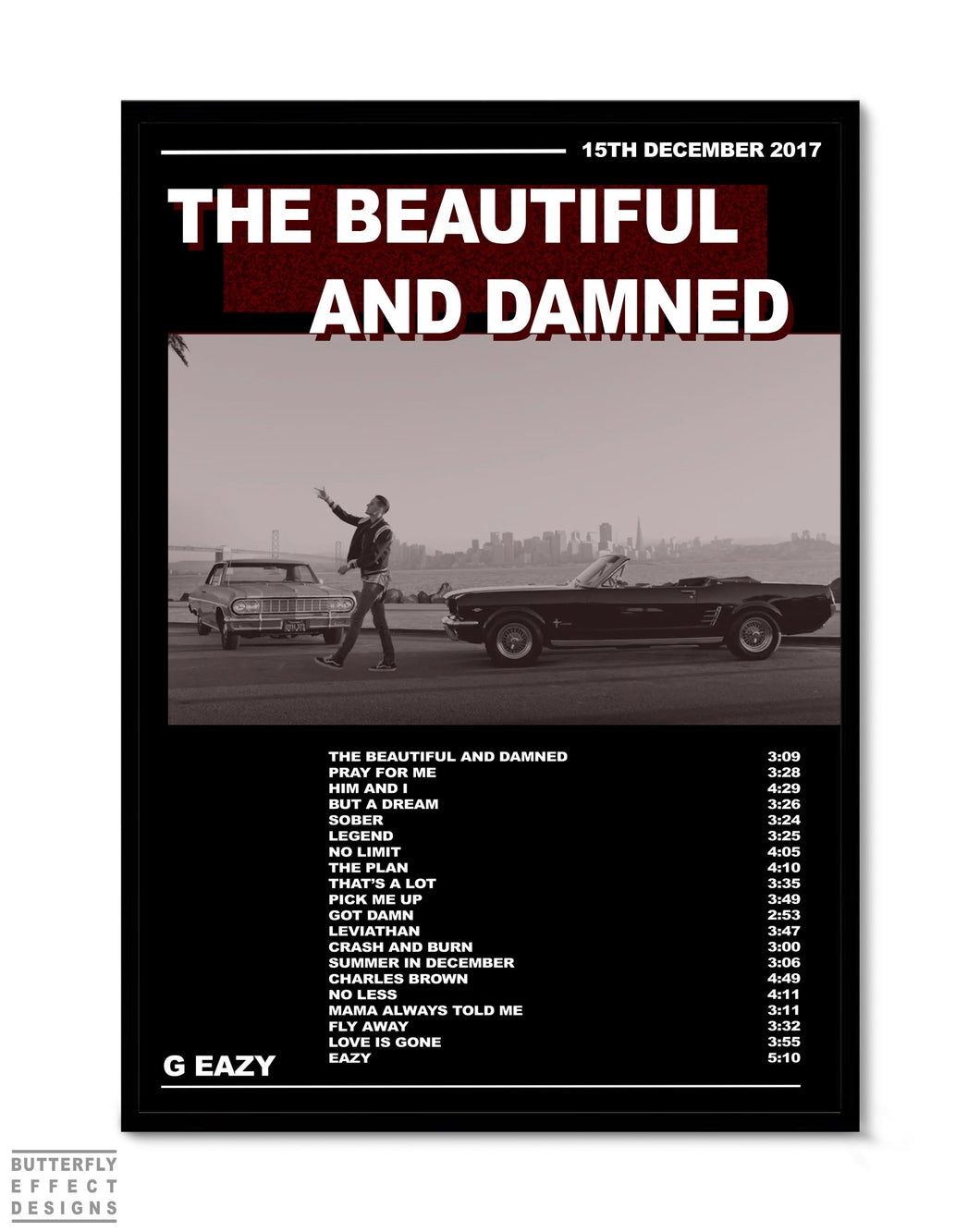 G Eazy Beautiful And Damned Premium Music Poster