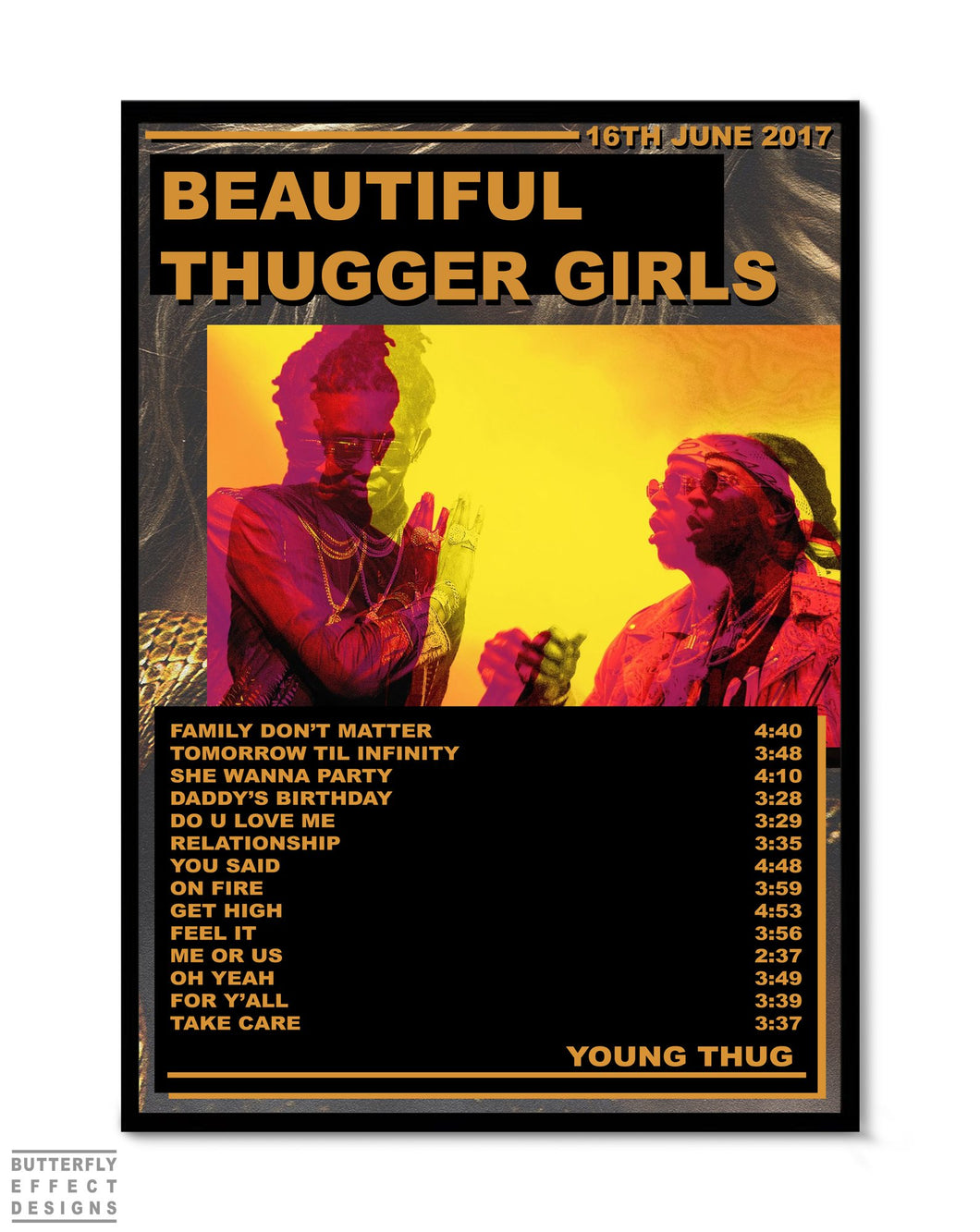 Young Thug Beautiful Thugger Girls Premium Music Poster