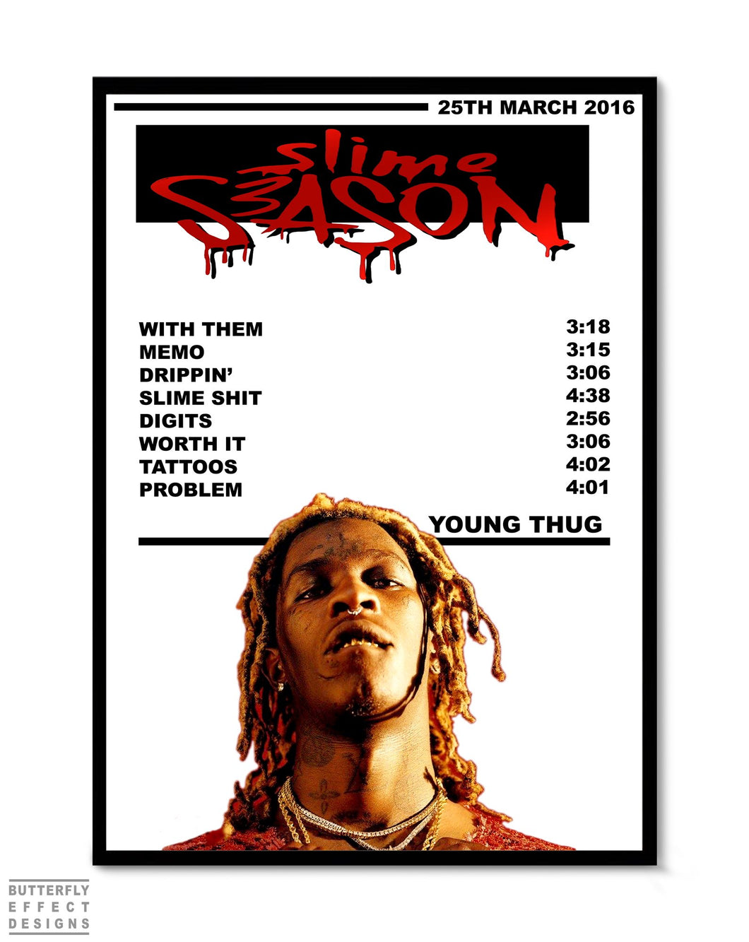 Young Thug Slime Season Premium Music Poster