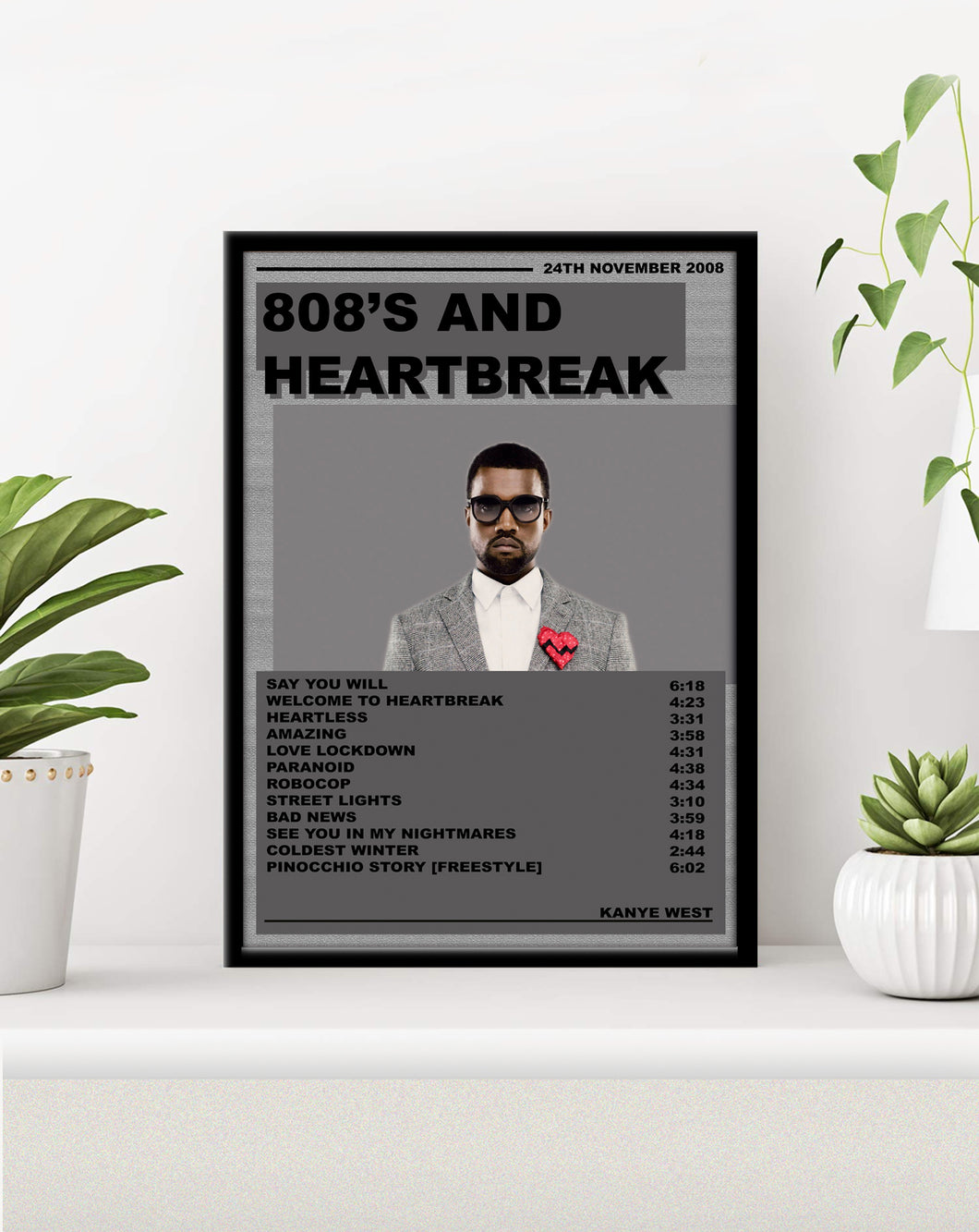 Kanye West Poster | 808's And Heartbreak